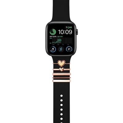 Apple Watch Charm White Heart Kordon Aksesuarı