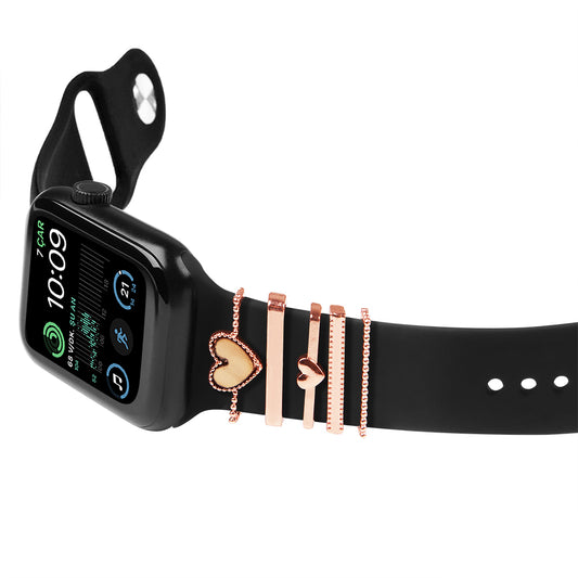 Apple Watch Charm White Heart Kordon Aksesuarı