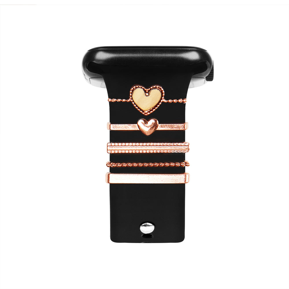 Apple Watch Charm Rose Hearts Kordon Aksesuarı