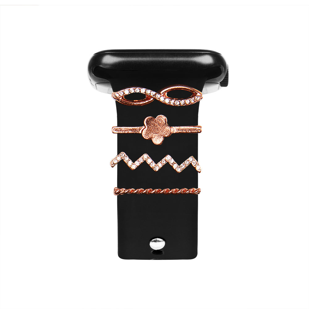 Apple Watch Charm Rose Infinity Daisy Kordon Aksesuarı