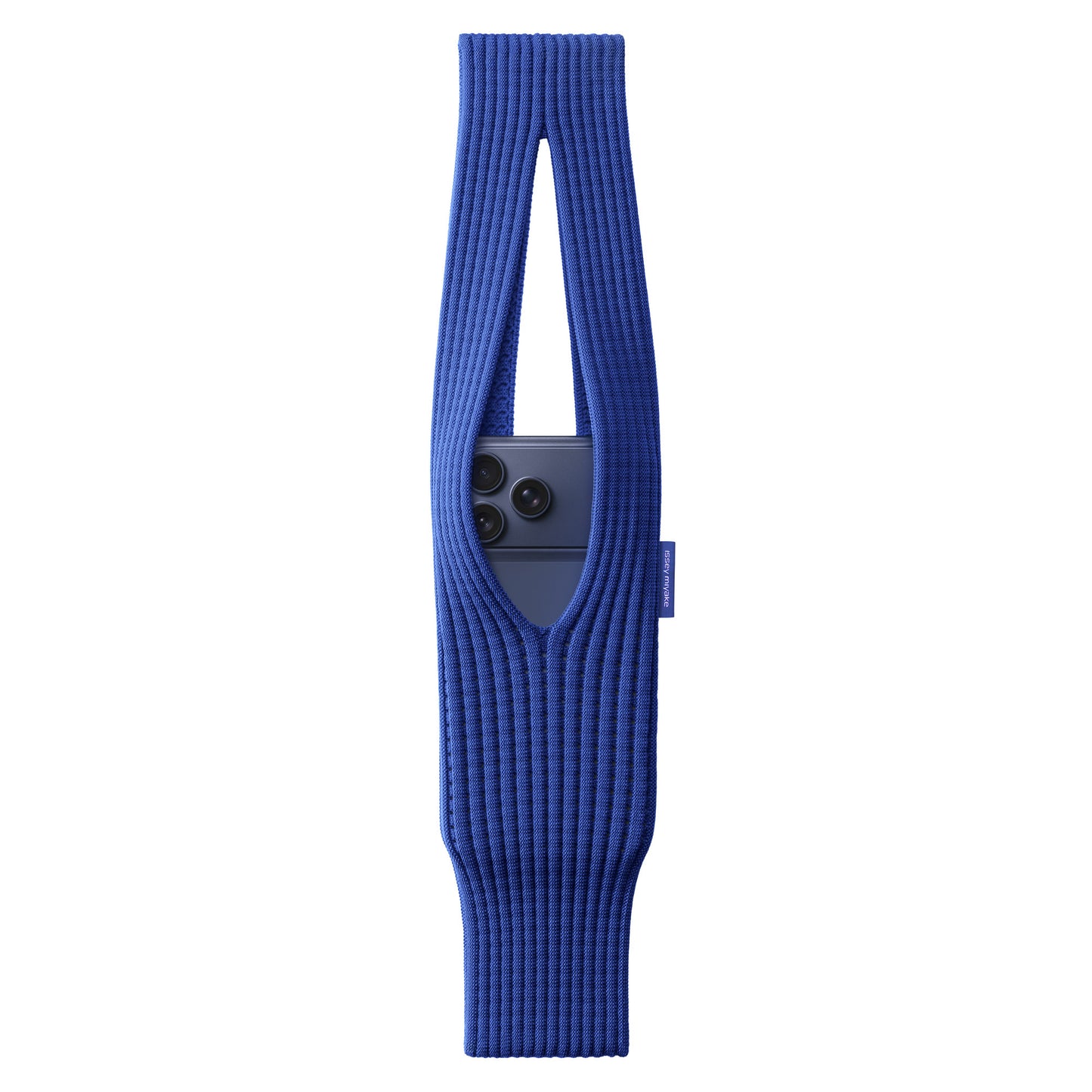 Apple iPhone Pocket Örgülü Telefon Çantası Safir