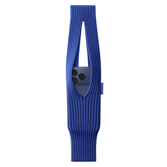 Apple iPhone Pocket Örgülü Telefon Çantası Safir