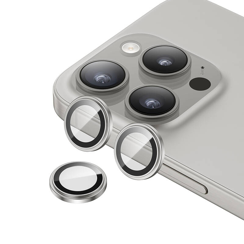 iPhone 16 Pro Max Kamera Koruyucu Ring Silver