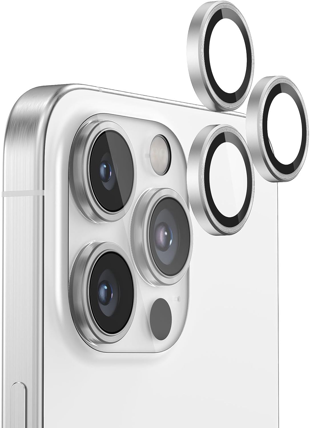 iPhone 16 Pro Max Kamera Koruyucu Ring Silver