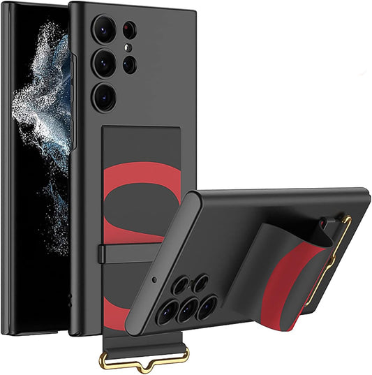 Samsung S24 Ultra Bileklik ve Askı Aparatlı Kılıf Black