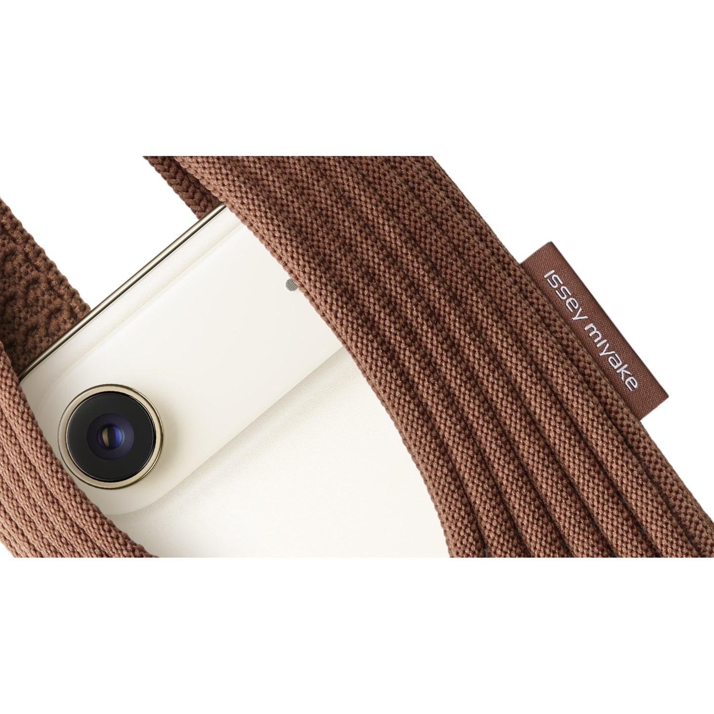 Apple iPhone Pocket Örgülü Telefon Çantası Tarçın