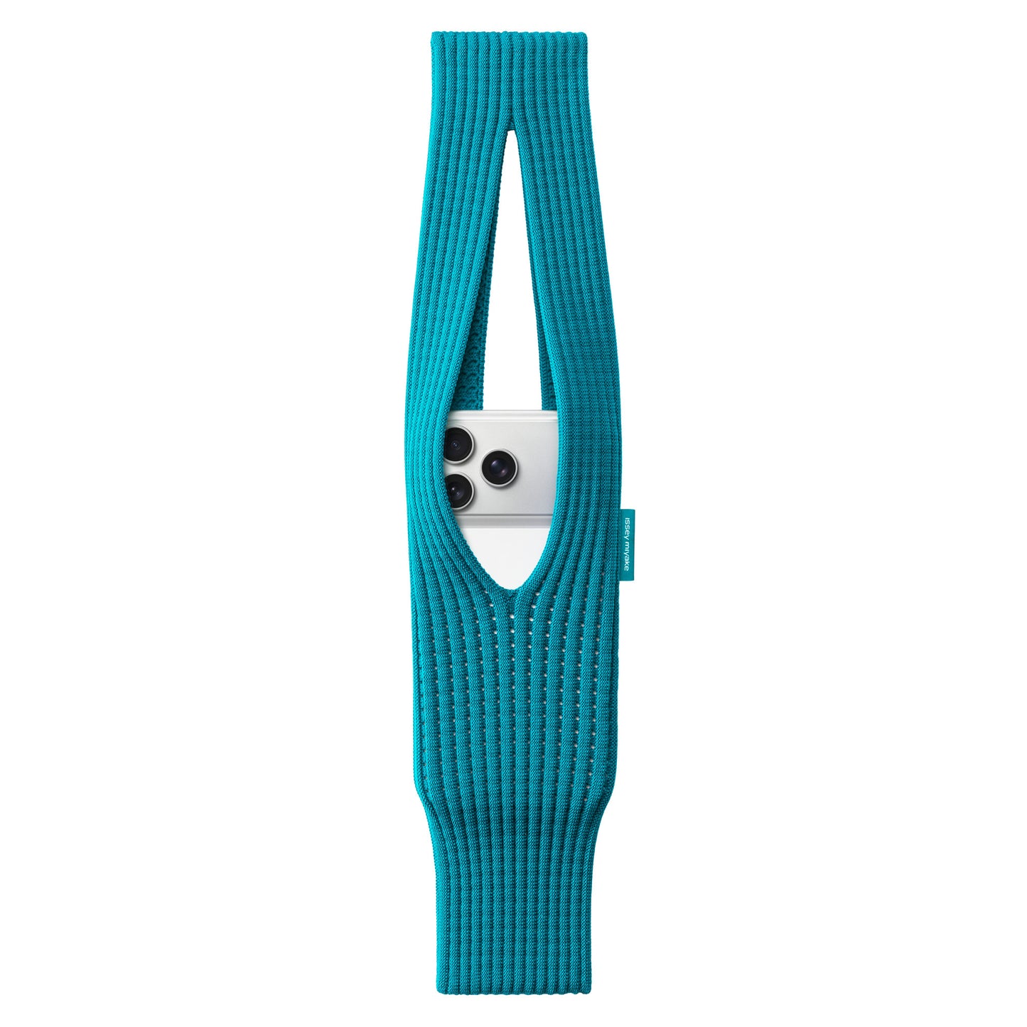 Apple iPhone Pocket Örgülü Telefon Çantası Turkuaz