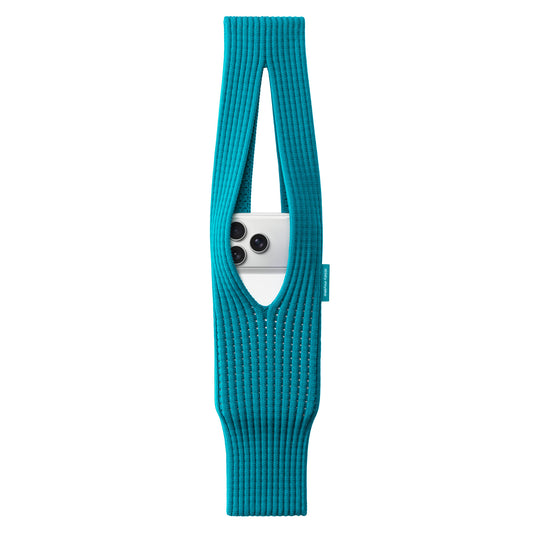 Apple iPhone Pocket Örgülü Telefon Çantası Turkuaz