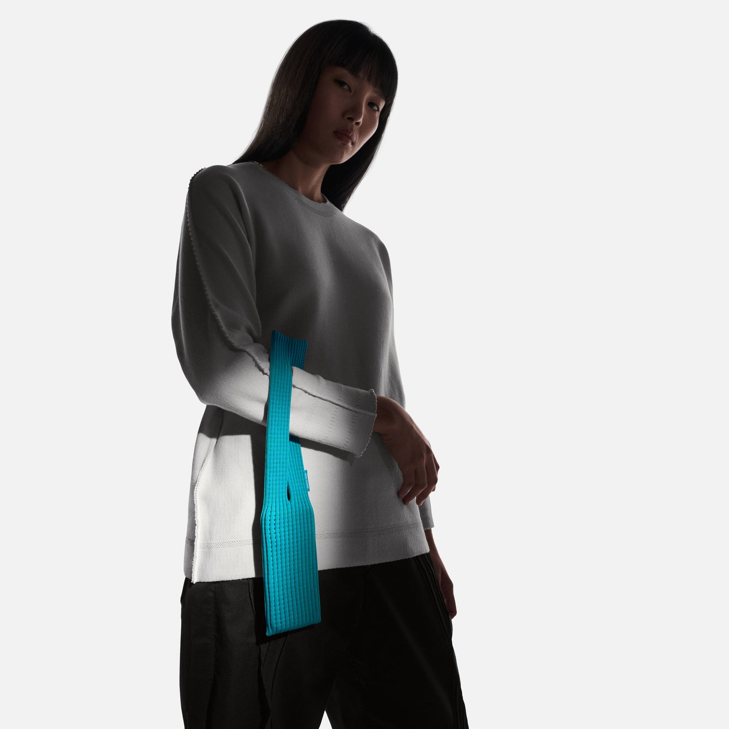 Apple iPhone Pocket Örgülü Telefon Çantası Turkuaz