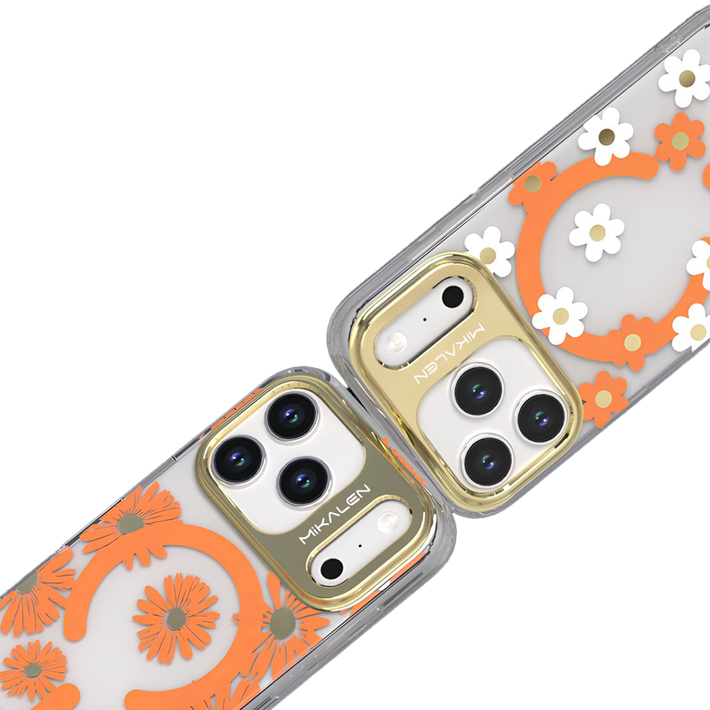 iPhone 16 Pro Max Mikalen Turuncu Papatya Telefon Kılıfı