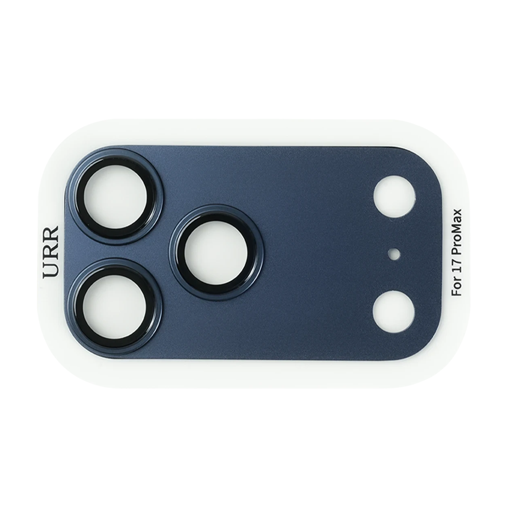 iPhone 17 Pro Max Fans Series Full Alloy Lens Kamera Koruyucu Mavi