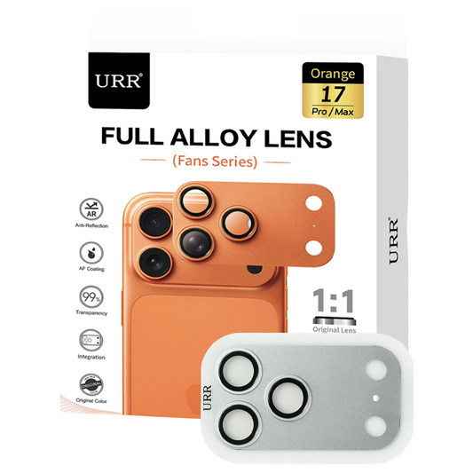 iPhone 17 Fans Series Full Alloy Lens Kamera Koruyucu Silver