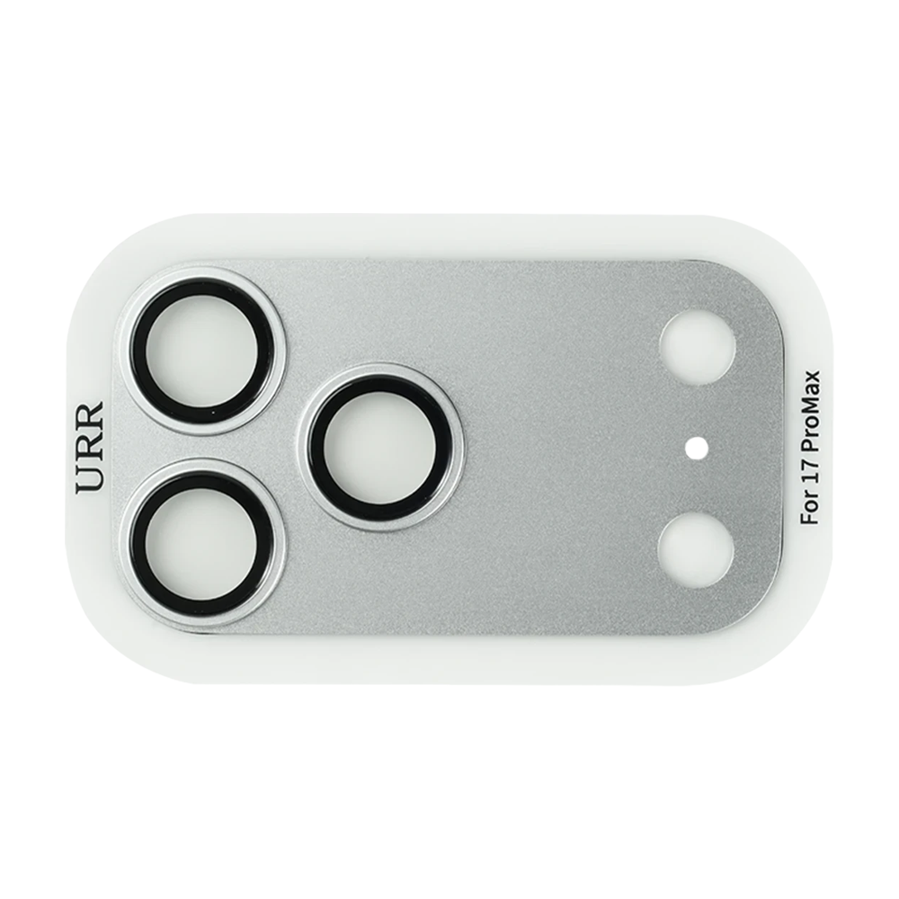 iPhone 17 Pro Max Fans Series Full Alloy Lens Kamera Koruyucu Silver