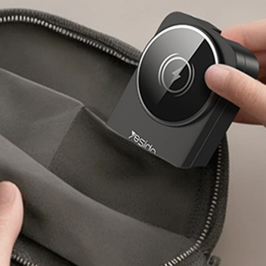 Yesido 3in1 Katlanabilir 15W Kablosuz Şarj Destekli Masaüstü Kablosuz Şarj Standı - Beyaz