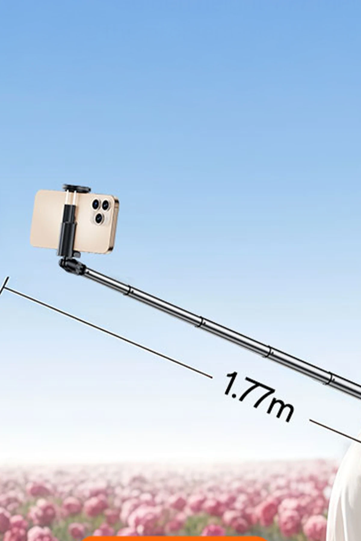 Yesido Düşmeye Karşı Mekanizmalı BT 5.2 Tripodlu Selfie Çubuğu - Siyah
