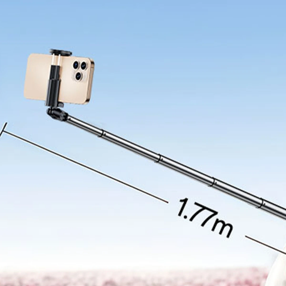 Yesido Düşmeye Karşı Mekanizmalı BT 5.2 Tripodlu Selfie Çubuğu - Siyah