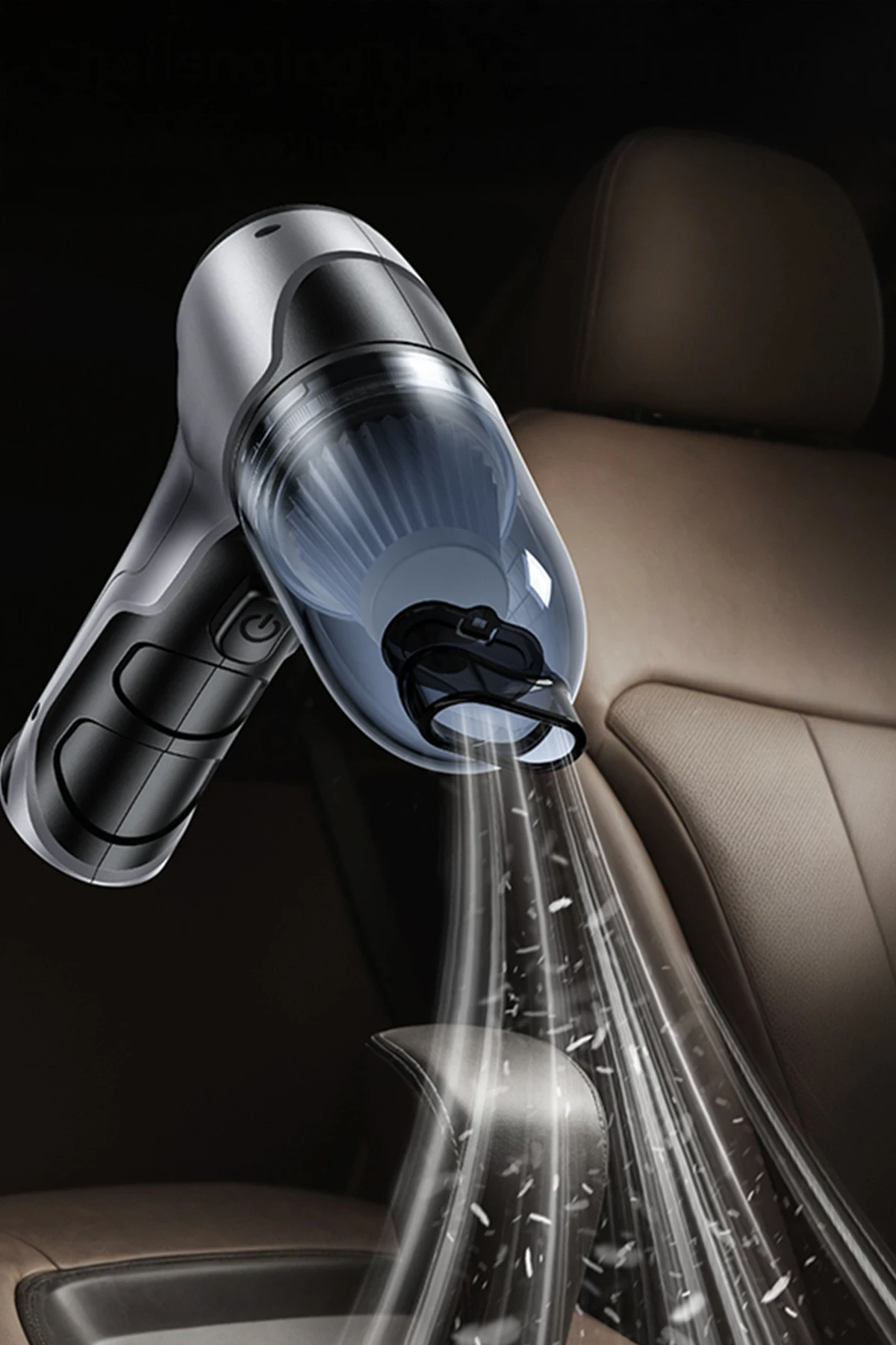 Yesido Çok Fonksiyonlu 4.000 mAh Bataryalı Kablosuz Süpürge ve Hava Kompresörü - Siyah